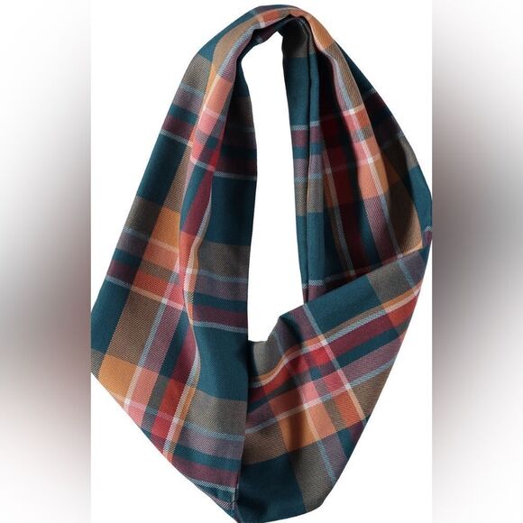 NWT Bonnie Jean Girls Blue Dress Set Multi Color Hacci Scarf - Size 7 - Picture 3 of 8